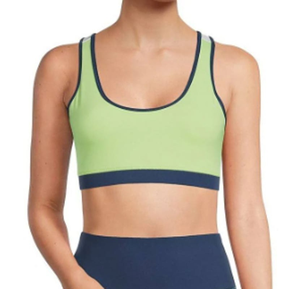 Fourlaps Women's Infinity Sports Bra in Tomatillo Midnight and White Size M NWT